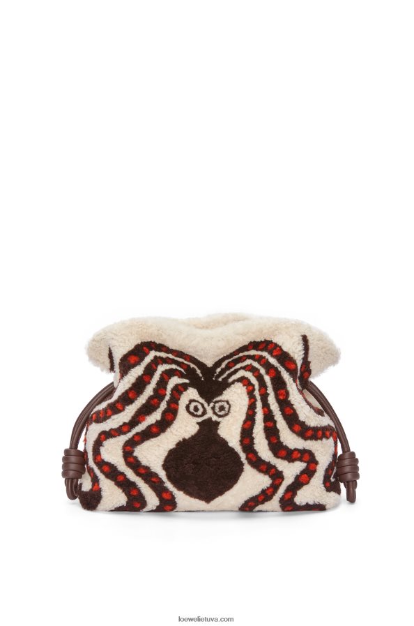 Loewe moterys flamenko sankaba kirpime minkštas baltas/šokoladas BZ26XN467