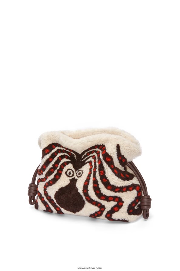 Loewe moterys flamenko sankaba kirpime minkštas baltas/šokoladas BZ26XN467