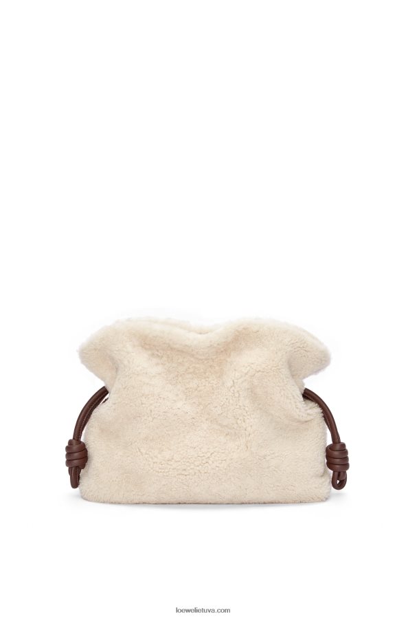 Loewe moterys flamenko sankaba kirpime minkštas baltas/šokoladas BZ26XN467