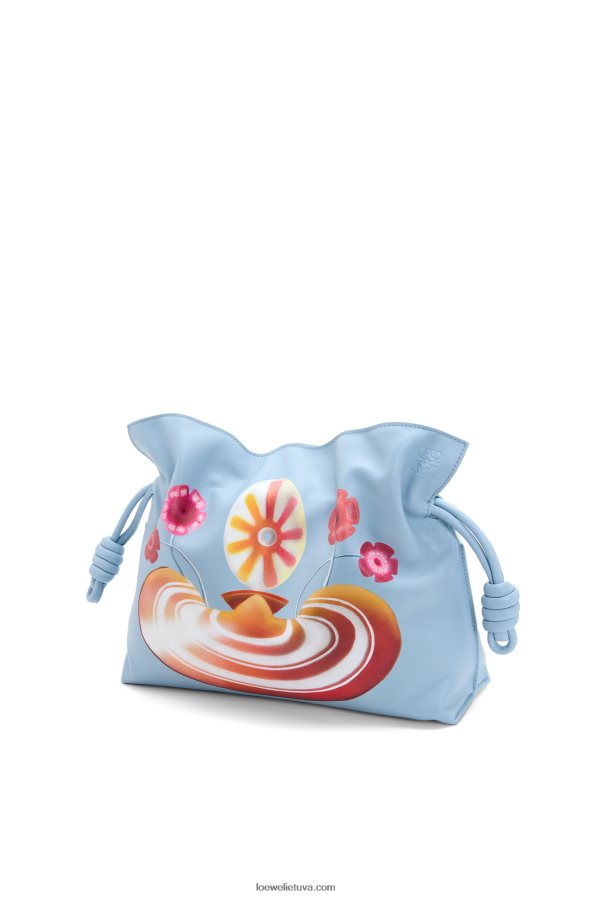 Loewe moterys maruja mallo flamenko sankaba iš nappa blauzdos odos dulkėta mėlyna BZ26XN361