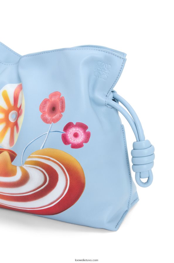 Loewe moterys maruja mallo flamenko sankaba iš nappa blauzdos odos dulkėta mėlyna BZ26XN361