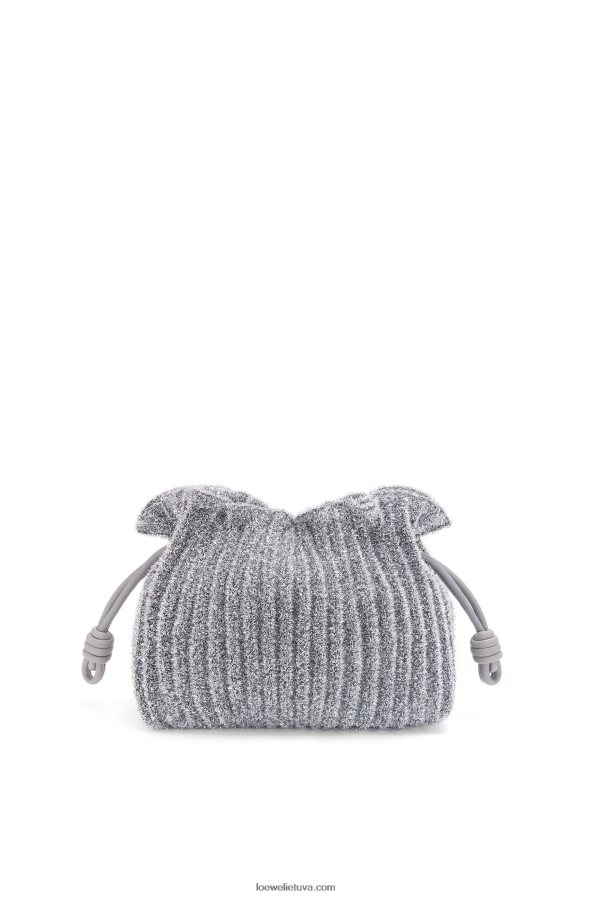 Loewe moterys mini flamenko sankaba iš lurekso tekstilės sidabras BZ26XN561