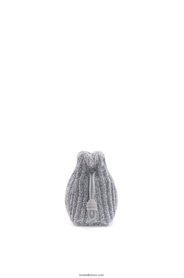 Loewe moterys mini flamenko sankaba iš lurekso tekstilės sidabras BZ26XN561