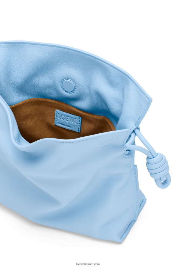 Loewe moterys mini flamenko sankaba iš nappa veršiuko odos dulkėta mėlyna BZ26XN330