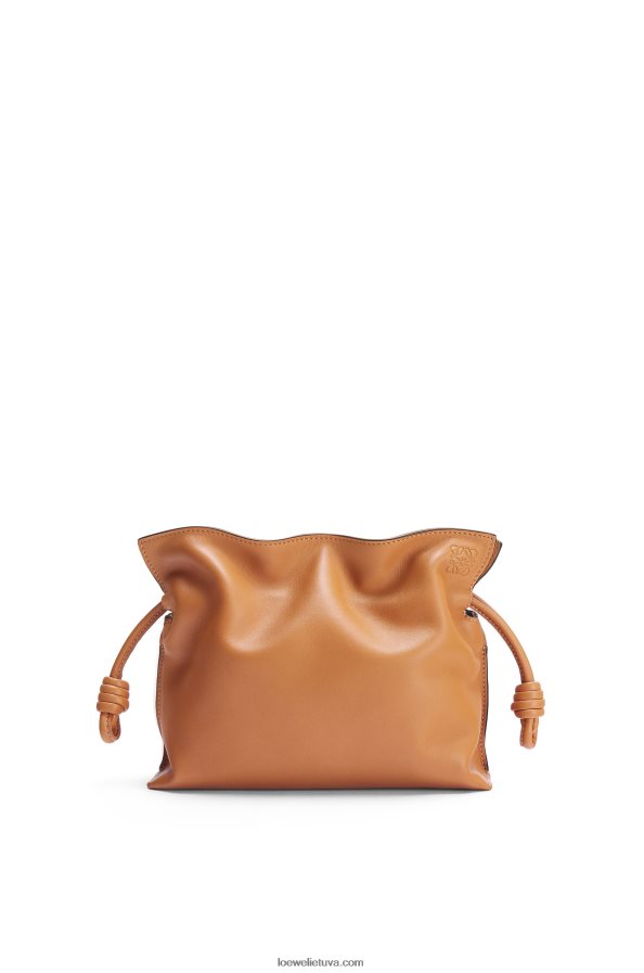 Loewe moterys mini flamenko sankaba iš nappa veršiuko odos šilta dykuma BZ26XN216