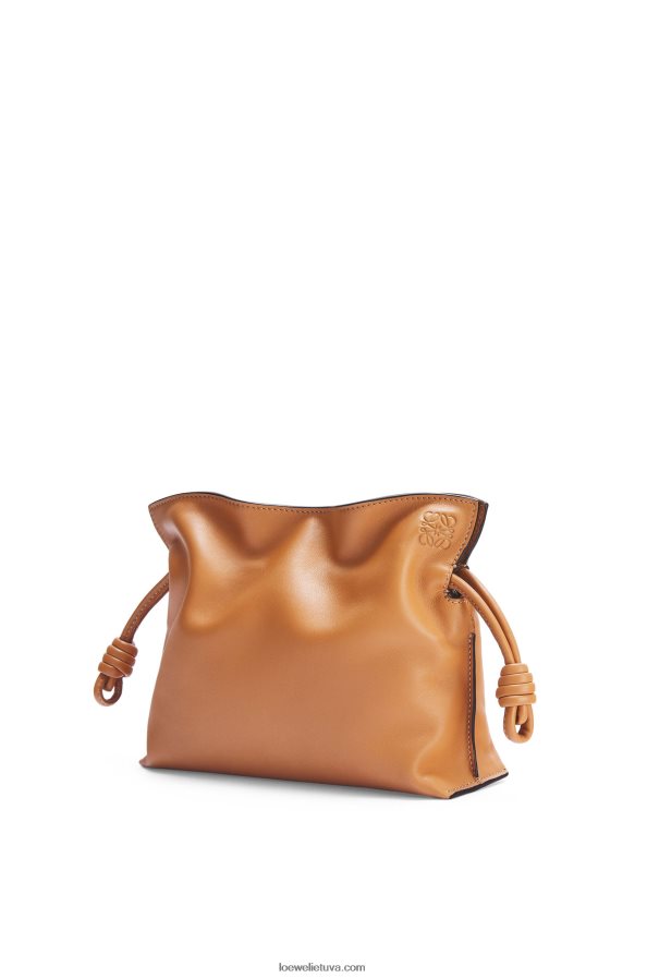 Loewe moterys mini flamenko sankaba iš nappa veršiuko odos šilta dykuma BZ26XN216