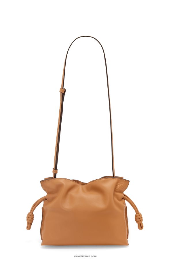 Loewe moterys mini flamenko sankaba iš nappa veršiuko odos šilta dykuma BZ26XN216
