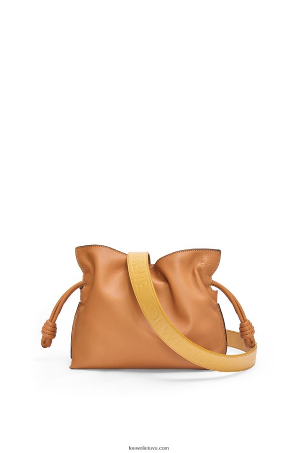 Loewe moterys mini flamenko sankaba iš nappa veršiuko odos šilta dykuma BZ26XN216