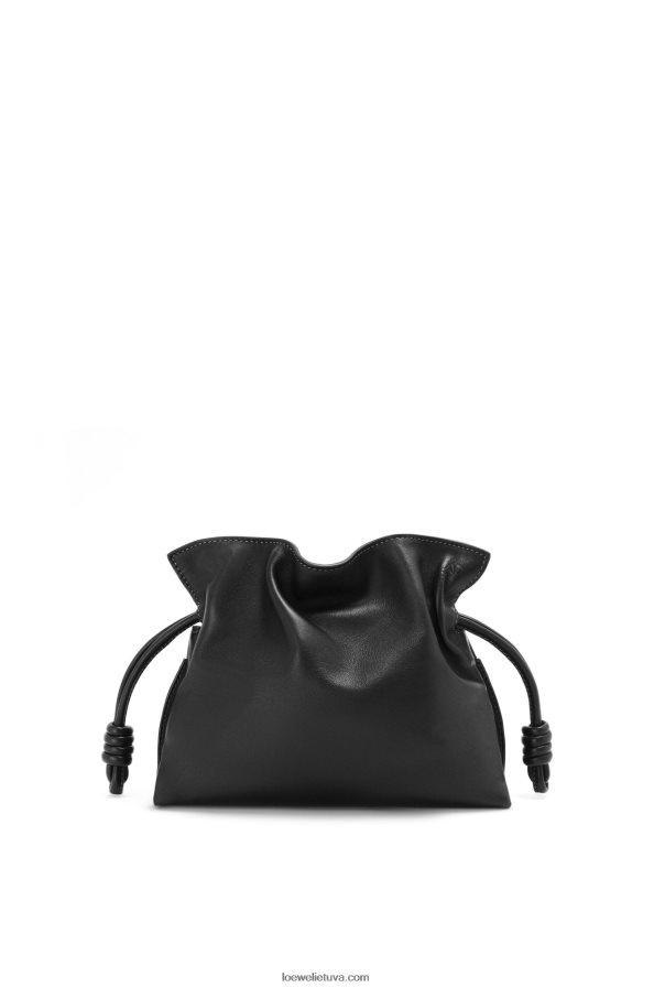 Loewe moterys mini flamenko sankaba iš nappa veršiuko odos juodas BZ26XN206