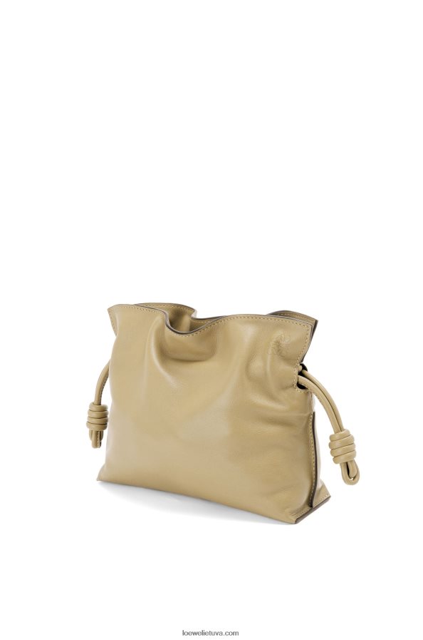 Loewe moterys mini flamenko sankaba iš nappa veršiuko odos molio žalia BZ26XN217