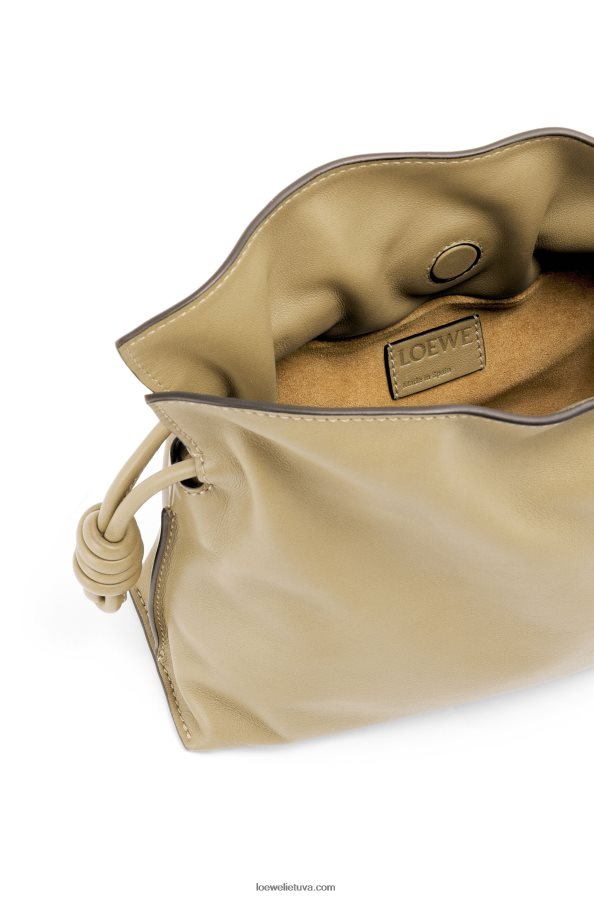 Loewe moterys mini flamenko sankaba iš nappa veršiuko odos molio žalia BZ26XN217