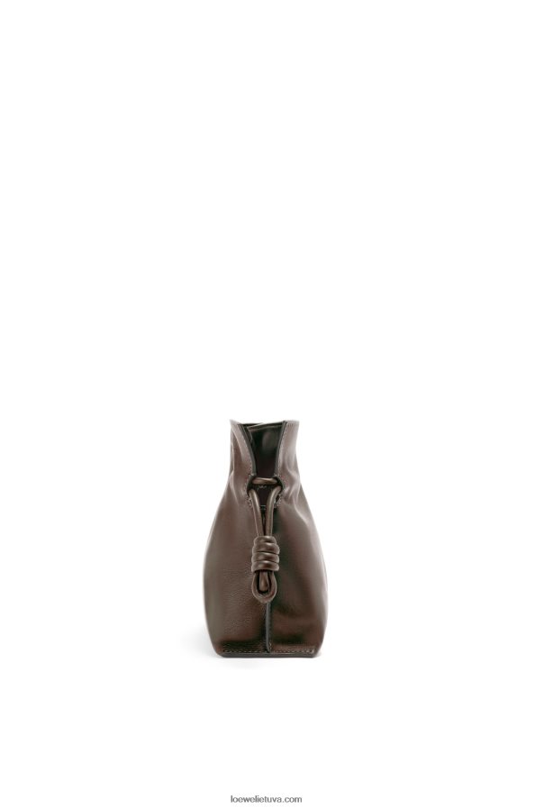 Loewe moterys mini flamenko sankaba iš nappa veršiuko odos šokolado BZ26XN555