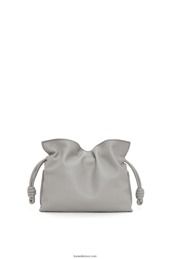 Loewe moterys mini flamenko sankaba iš nappa veršiuko odos perlų pilka BZ26XN328
