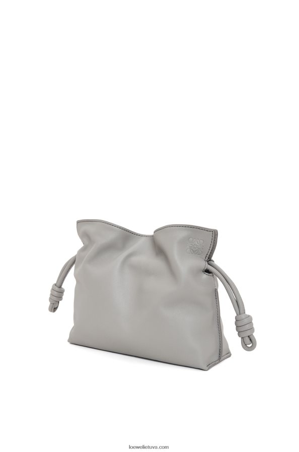 Loewe moterys mini flamenko sankaba iš nappa veršiuko odos perlų pilka BZ26XN328
