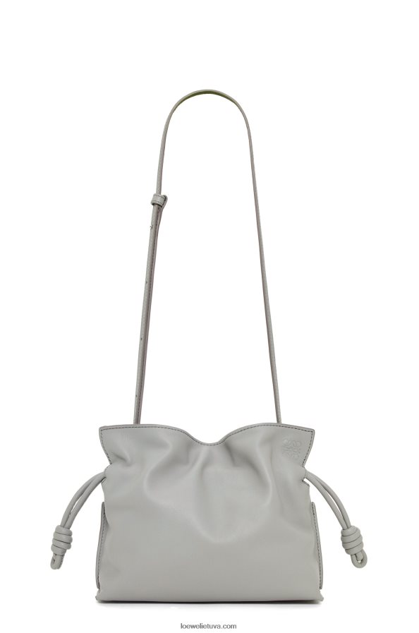 Loewe moterys mini flamenko sankaba iš nappa veršiuko odos perlų pilka BZ26XN328