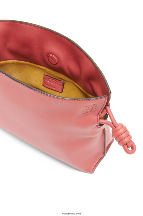 Loewe moterys mini flamenko sankaba iš nappa veršiuko odos persikų žydėjimas BZ26XN267