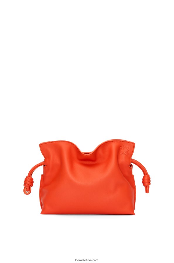 Loewe moterys mini flamenko sankaba iš nappa veršiuko odos saulėtekio oranžinė BZ26XN320