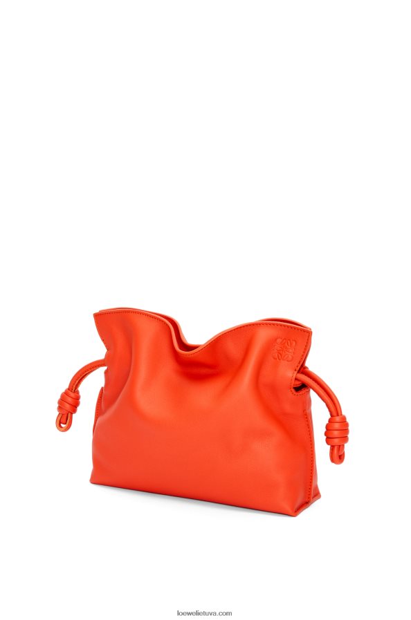 Loewe moterys mini flamenko sankaba iš nappa veršiuko odos saulėtekio oranžinė BZ26XN320