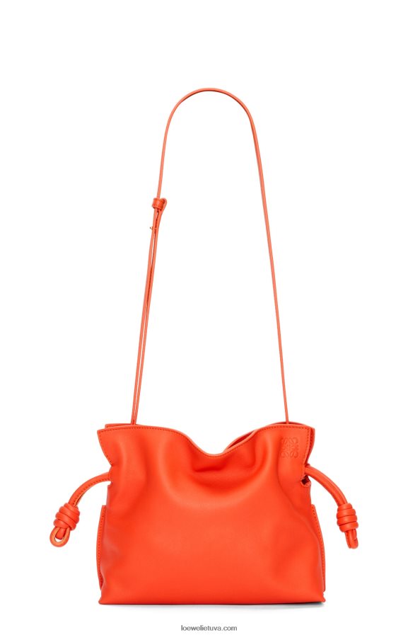 Loewe moterys mini flamenko sankaba iš nappa veršiuko odos saulėtekio oranžinė BZ26XN320