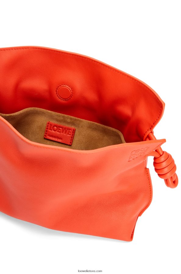 Loewe moterys mini flamenko sankaba iš nappa veršiuko odos saulėtekio oranžinė BZ26XN320