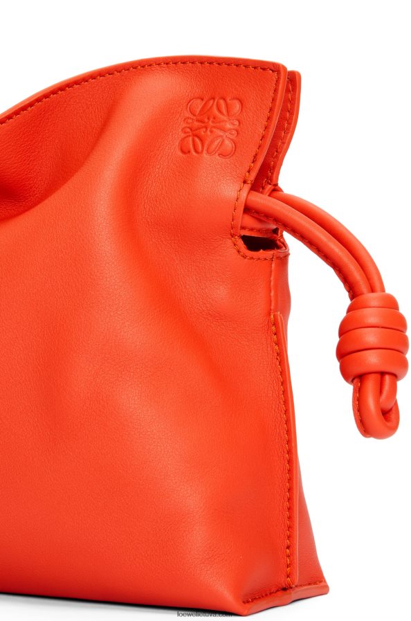 Loewe moterys mini flamenko sankaba iš nappa veršiuko odos saulėtekio oranžinė BZ26XN320