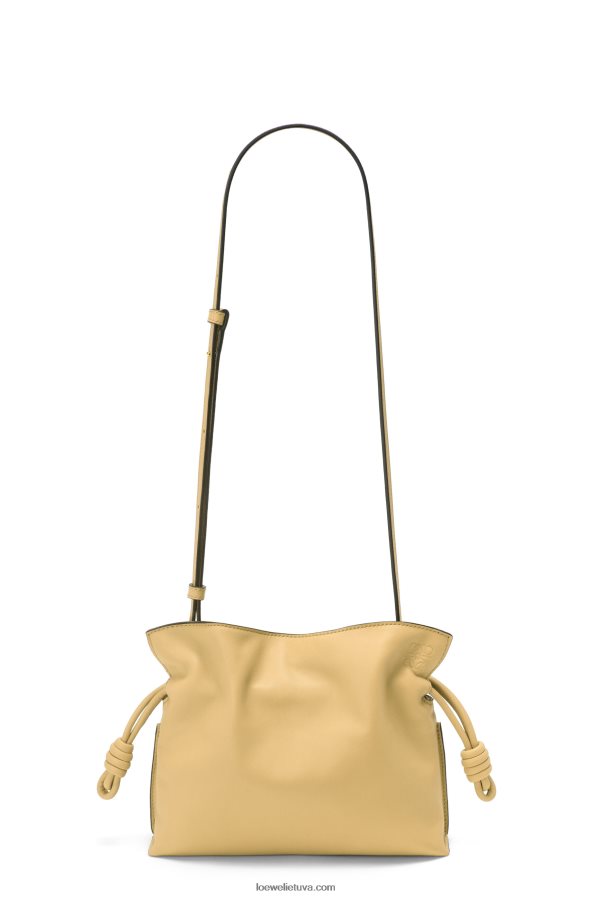 Loewe moterys mini flamenko sankaba iš nappa veršiuko odos tamsus sviestas BZ26XN208