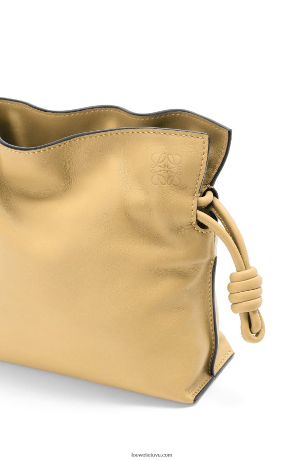 Loewe moterys mini flamenko sankaba iš nappa veršiuko odos tamsus sviestas BZ26XN208