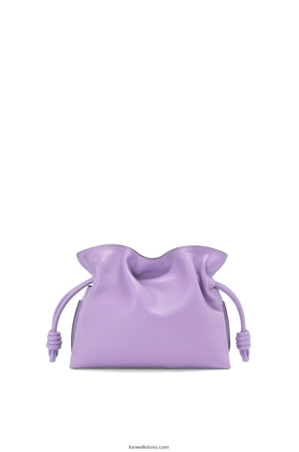 Loewe moterys mini flamenko sankaba iš nappa veršiuko odos šviesiai violetinė BZ26XN204