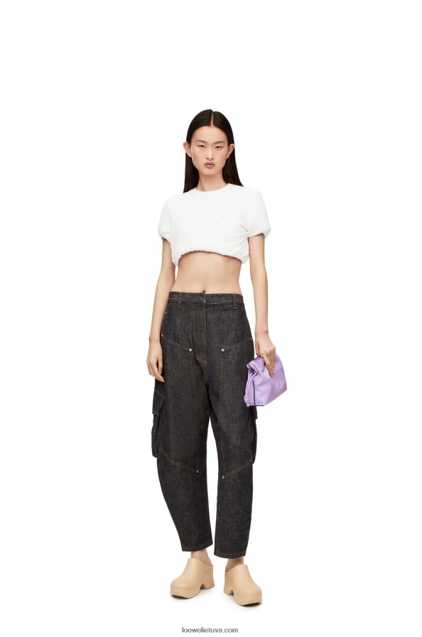 Loewe moterys mini flamenko sankaba iš nappa veršiuko odos šviesiai violetinė BZ26XN204