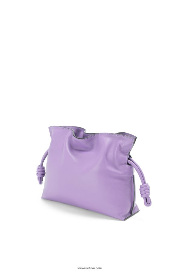 Loewe moterys mini flamenko sankaba iš nappa veršiuko odos šviesiai violetinė BZ26XN204