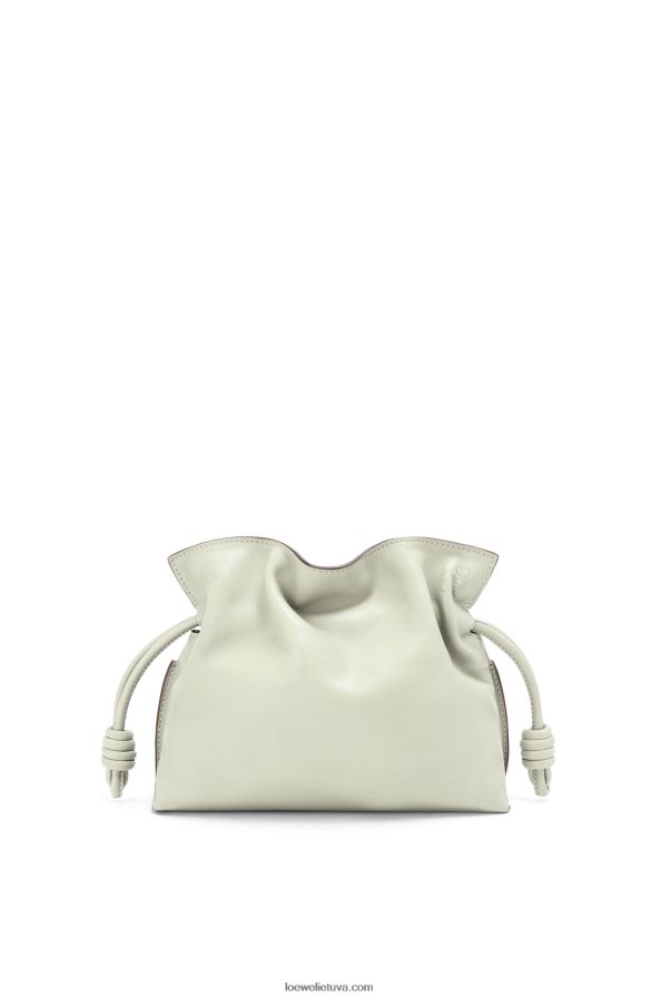 Loewe moterys mini flamenko sankaba iš nappa veršiuko odos šviesus celadonas BZ26XN205