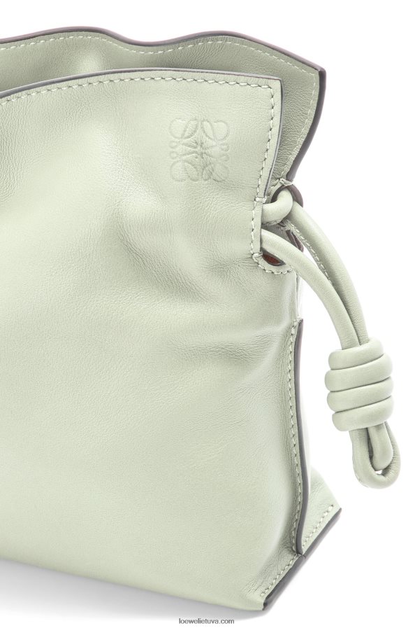 Loewe moterys mini flamenko sankaba iš nappa veršiuko odos šviesus celadonas BZ26XN205