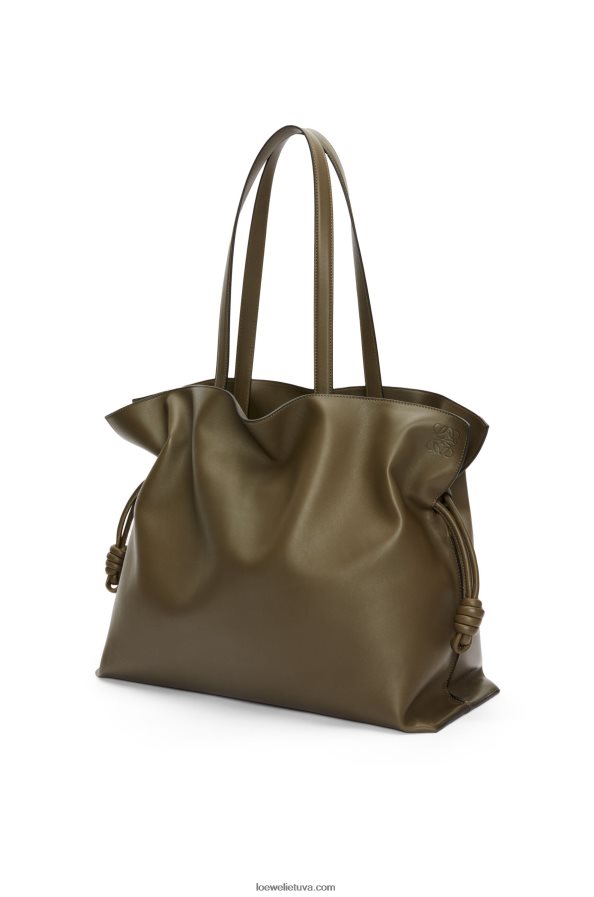 Loewe moterys xl flamenko maišelis iš nappa veršiuko odos tamsiai chaki žalia BZ26XN360