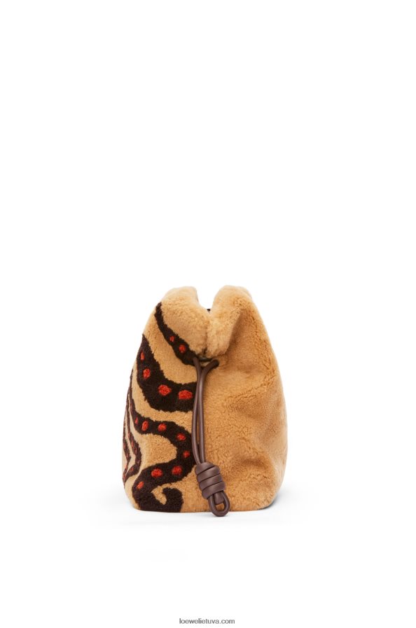 Loewe moterys xl flamenko sankaba su kirpimu smėlio spalvos/šokoladas BZ26XN466