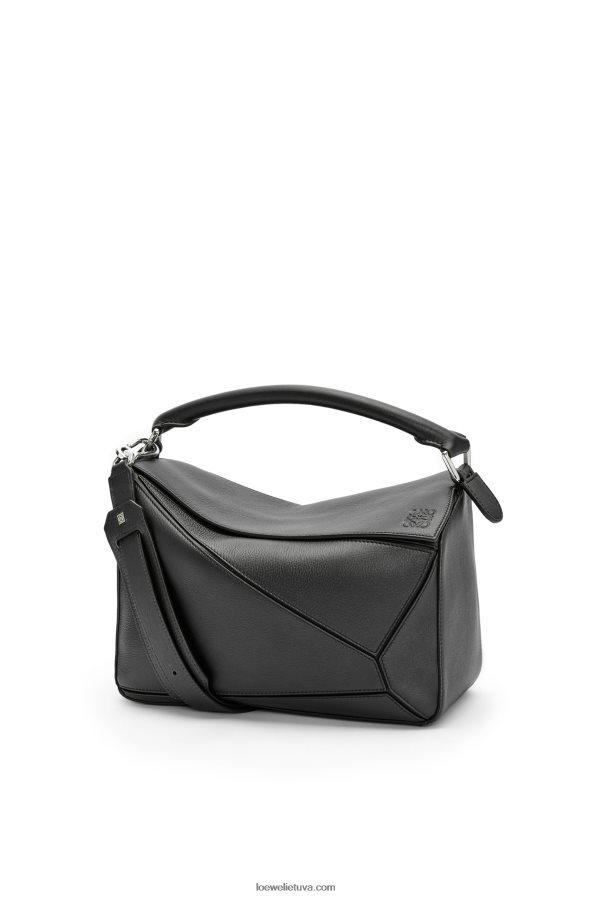 Loewe moterys dėlionės maišelis iš klasikinės blauzdos odos juodas BZ26XN479