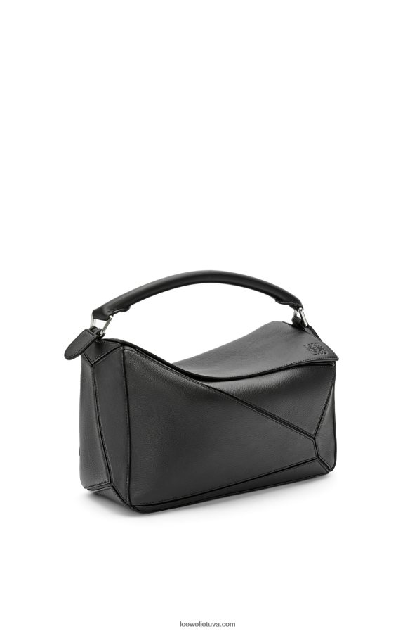 Loewe moterys dėlionės maišelis iš klasikinės blauzdos odos juodas BZ26XN479