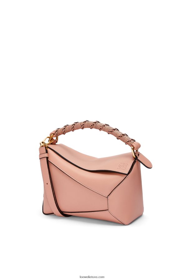 Loewe moterys mažas dėlionės kraštų maišelis iš Nappa veršiuko odos dulkėta rožinė BZ26XN498