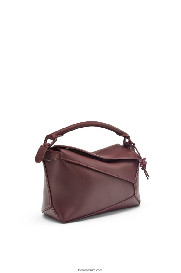 Loewe moterys mažas dėlionės kraštų maišelis iš satino veršio odos dainavo de boeuf glazūra BZ26XN274