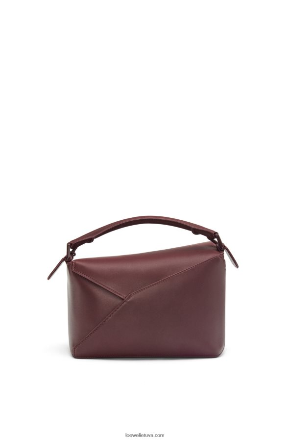 Loewe moterys mažas dėlionės kraštų maišelis iš satino veršio odos dainavo de boeuf glazūra BZ26XN274