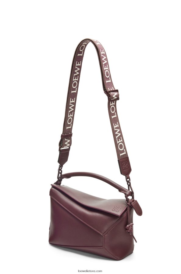 Loewe moterys mažas dėlionės kraštų maišelis iš satino veršio odos dainavo de boeuf glazūra BZ26XN274