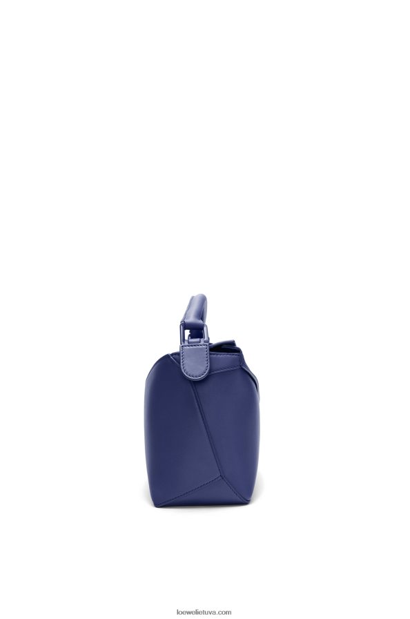 Loewe moterys mažas dėlionės kraštų maišelis iš satino veršio odos giliai violetinė glazūra BZ26XN531