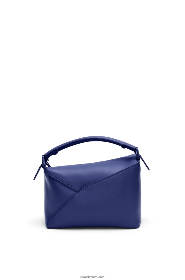 Loewe moterys mažas dėlionės kraštų maišelis iš satino veršio odos giliai violetinė glazūra BZ26XN531