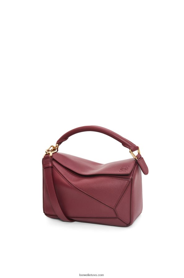 Loewe moterys mažas dėlionės maišelis iš klasikinės blauzdos odos Laukinė Uoga BZ26XN544