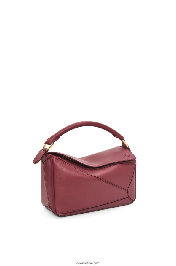 Loewe moterys mažas dėlionės maišelis iš klasikinės blauzdos odos Laukinė Uoga BZ26XN544