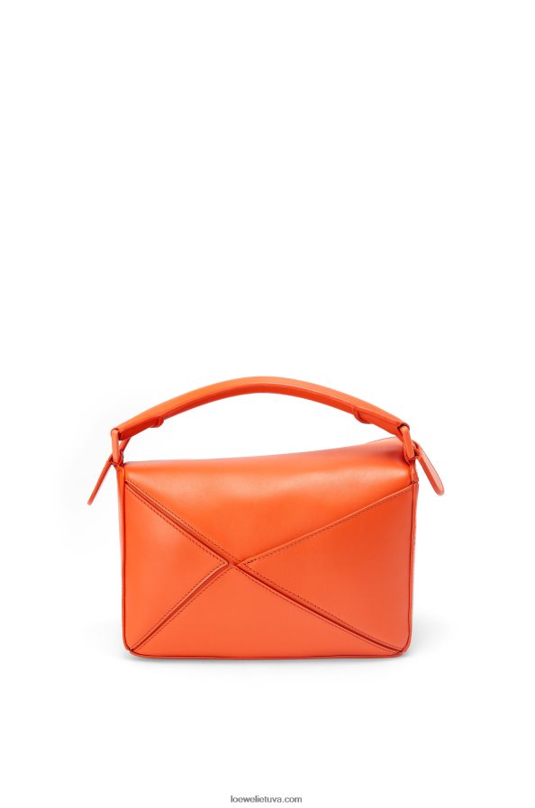 Loewe moterys mažas dėlionės maišelis iš satino veršio odos oranžinė BZ26XN491