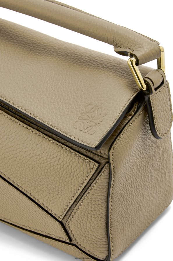 Loewe moterys mini dėlionės maišelis iš minkštos grūdėtos veršienos artišoko žalia BZ26XN560