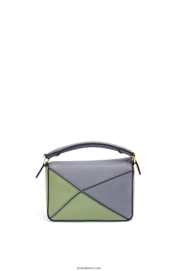 Loewe moterys mini galvosūkių maišelis iš klasikinės blauzdos odos asfaltas pilkas/nuogas BZ26XN284