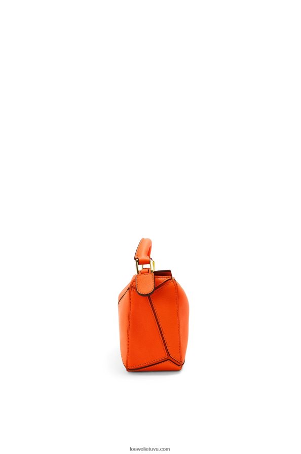 Loewe moterys mini galvosūkių maišelis iš klasikinės blauzdos odos oranžinė BZ26XN285