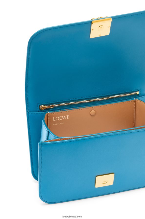 Loewe moterys gojos krepšys iš šilko veršio odos lagūnos mėlyna BZ26XN495