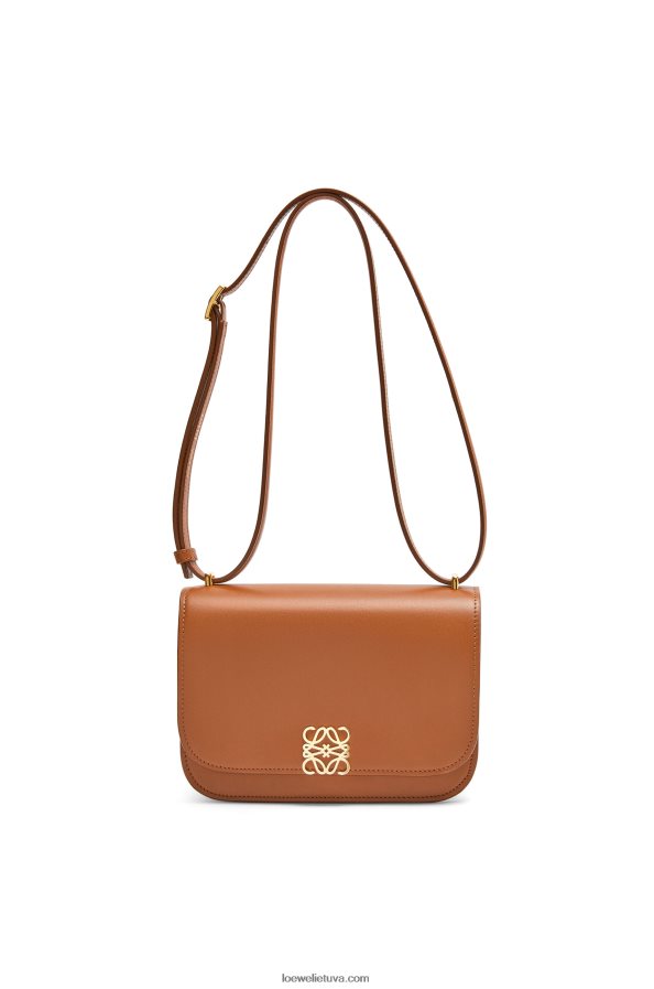 Loewe moterys mažas gojos krepšys iš šilkinės veršio odos įdegis BZ26XN280